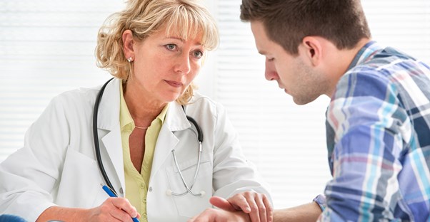 a man receiving treatments for depression