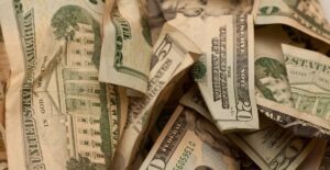 Wad of twenty dollar bills that makes up a trust fund