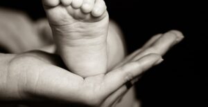 Newborn photo taken by the parents