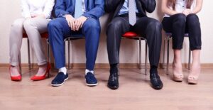 Potential interns wait for their chance to interview