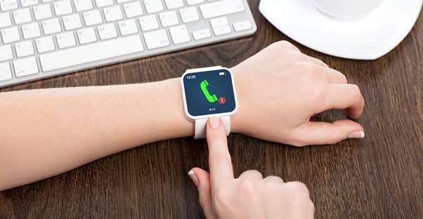 a person using a smart watch