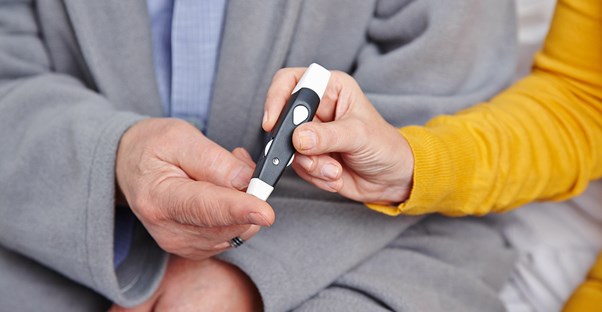a man who is following diabetes management tips