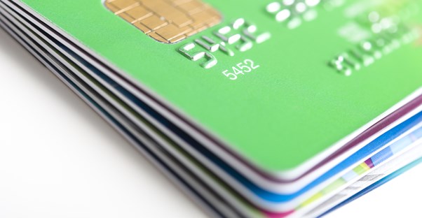 Stack of low interest credit cards