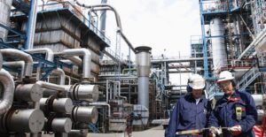 Chemical engineers on the job