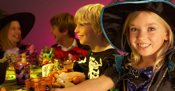 Kids enjoying a hocus pocus halloween party