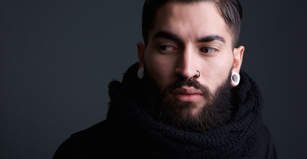 a man who's aware of the health risks of body modification