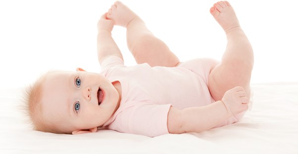 a baby suffering from a diaper rash and yeast infection