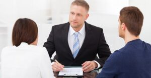 Life coach meeting with a couple