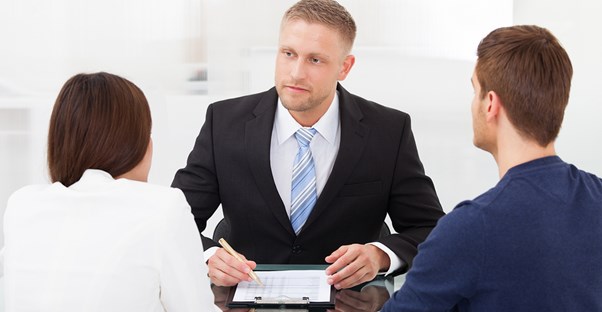 Life coach meeting with a couple
