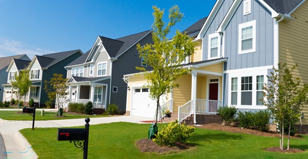 Homes in a row remodeled using Home equity loans