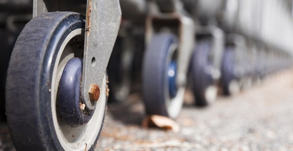 An image of chopping cart wheels to demonstrate what Black Friday does to humanity