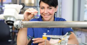 a woman who knows about dental implants