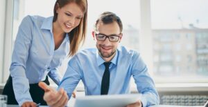 Two Executives Performing A Risk Assessment