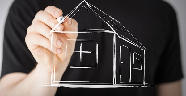 Person drawing their rental home