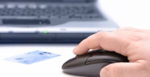 A person shopping for renter's insurance online
