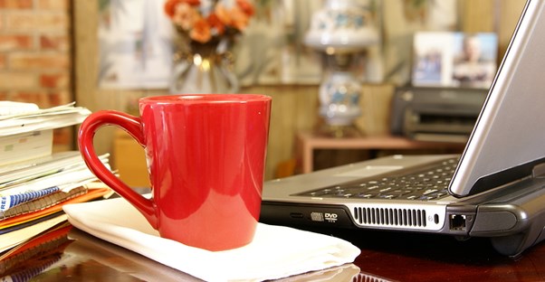 a home office with rules