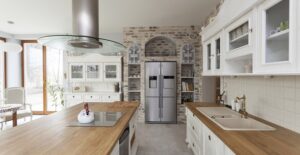 A kitchen with new counters and floors