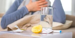 a woman who is treating a common cold