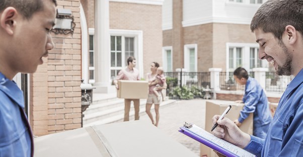 Man negotiating with his movers