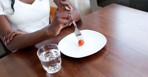 a person suffering from an eating disorder