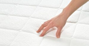 a customer trying out a mattress