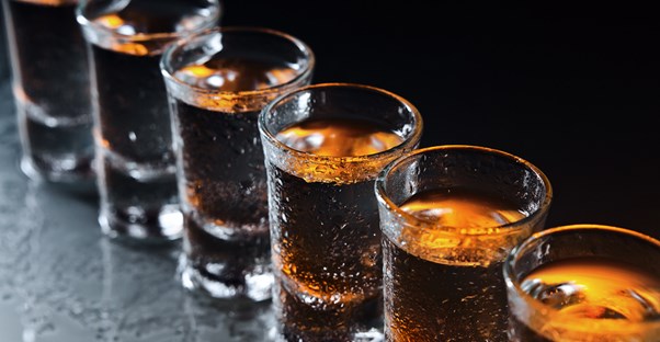 Shots being used in a New Girl drinking game