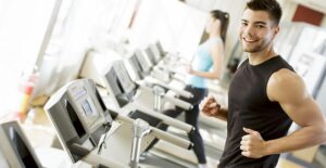 a man exercising and losing weight