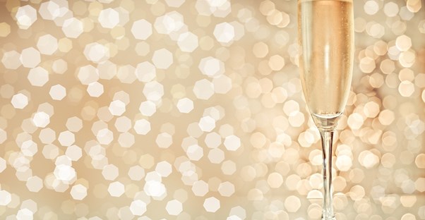 A glass of champagne for the victoria's secret fashion show