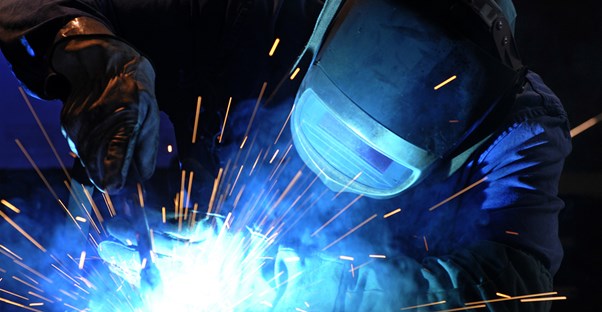 Welder at work