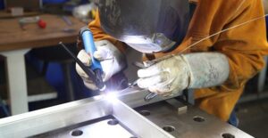 Welder at work
