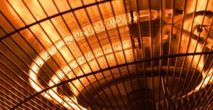 A heater on the verge of causing a dangerous fire
