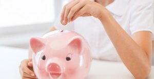 Woman saving to study abroad