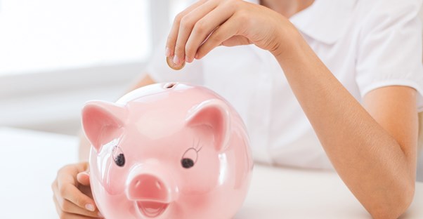 Woman saving to study abroad