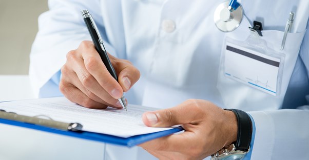 a doctor prescribing diabetic neuropathy treatments