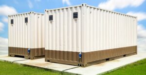 Two shipping containers that could be homes