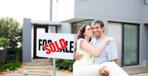 A couple buying a home