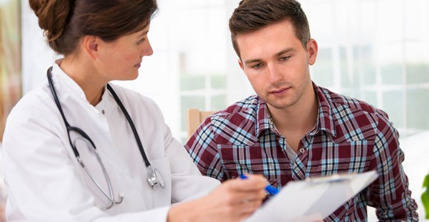a man who has chosen to undergo STD testing