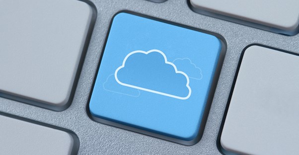 A button with a cloud on it to represent cloud storage.