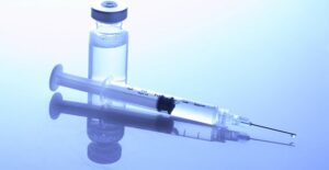 an allergy shot sitting on a table