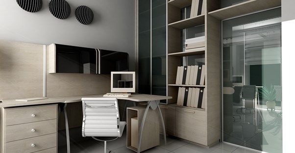 A well furnished office.