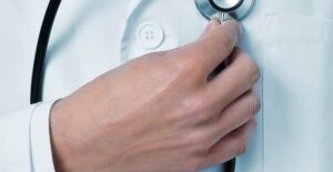 a doctor checking himself for pulmonary hypertension