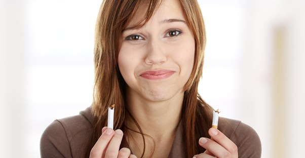 a woman overcoming nicotine withdrawal