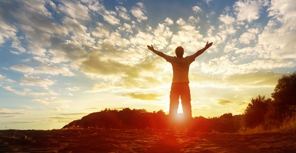 Man celebrating his Lent sacrifice.