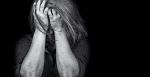a woman caught up in substance abuse