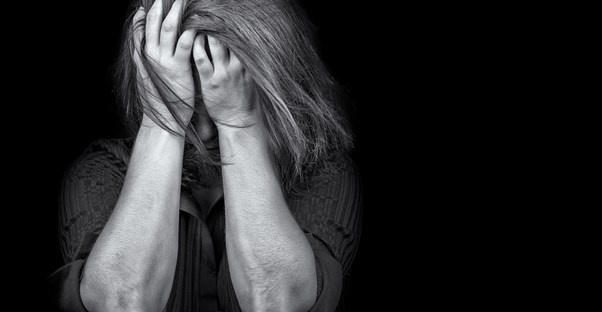 a woman caught up in substance abuse