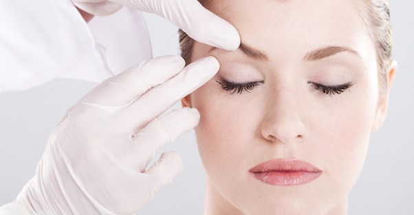 a woman undergoing cosmetic surgery