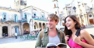 an american couple explores the cities of Cuba