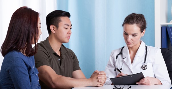 a doctor discusses CML causes with her patients