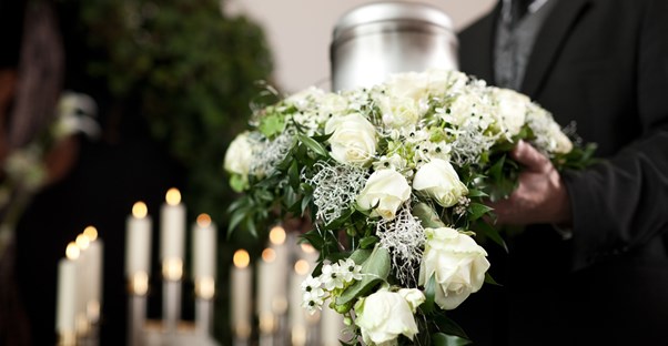 Family having a funeral for a cremated loved one