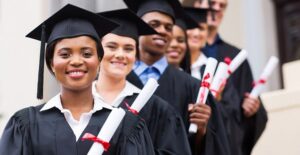 Group of students graduating with a Master of Entrepreneurship
